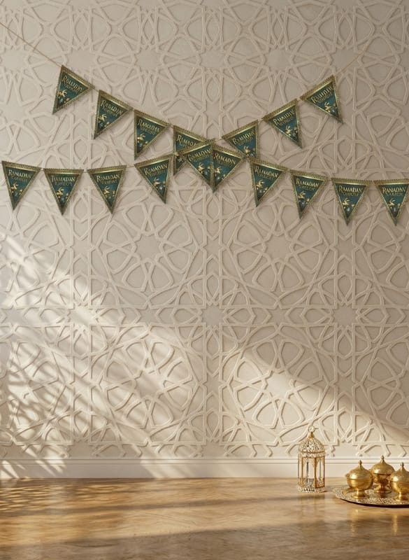 Ramadan Kareem Banner Decoration (Triangle Shape)
